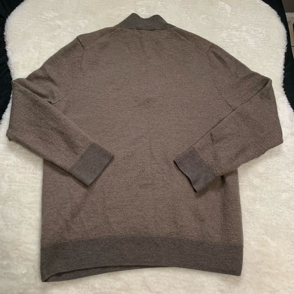 Brooks Brothers Mens 2XL XXL  1/4 Zip High Neck Pullover Sweater 100% Merino - Picture 2 of 7